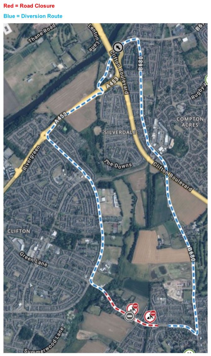 ROADWORKS REMINDER: Clifton Road from Old Station Drive as far as Clifton Lane over the Fairham Brook will be closed to vehicles overnight for resurfacing from 8pm THIS EVENING (Mon 11th Nov) until 6am Fri 22nd Nov 2024 - each night from 8pm to 6am only.⛏️🚧

#closure #Ruddington