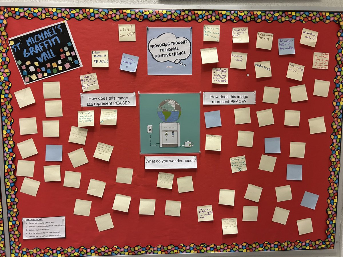 StMichael_TCDSB's tweet image. Ss reflect on the representation of peace using @unlearn_com posters @Equity_TCDSB @floracifelli @TCDSB @ms_nicolau