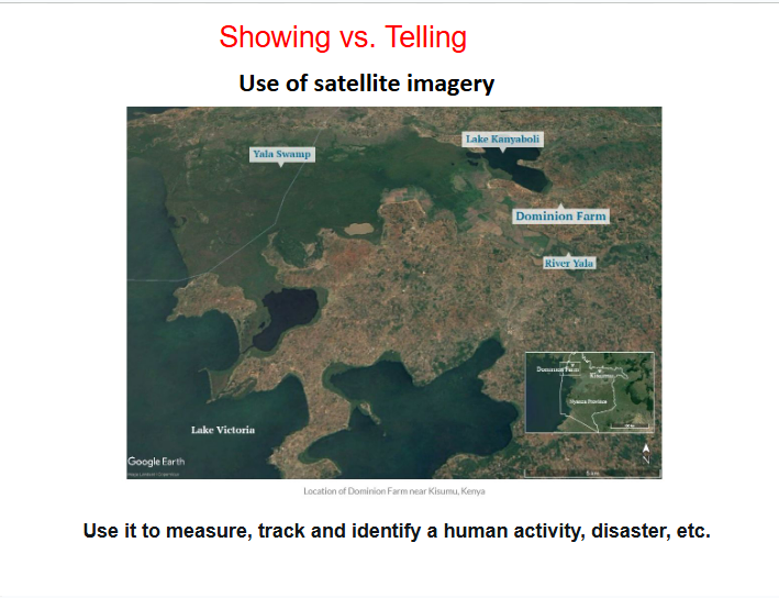 ChagallaD's tweet image. Readers hardly pay attention to #climatechange and environmental stories. 

We should therefore find means and ways to grab their attention and keep them reading using means such as; maps, satellite imagery, drones &amp;amp; timelapse.

The goal is to SHOW rather than TELL.-@Mugira