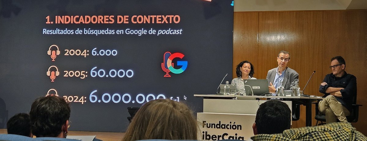 ✔️#Guadapod reivindica la fuerza del #pódcast narrativo 

▶️6 intensas horas, el pasado 8 de noviembre, en la  <a href="/FundIbercaja/">Fundación Ibercaja</a> de Guadalajara

👉<a href="/LuismiPedrero/">Luis Miguel Pedrero</a>: "La industria tiene que trabajar por identificar el género de sus pódcast"

🔴gorkazumeta.com/2024/11/guadap…