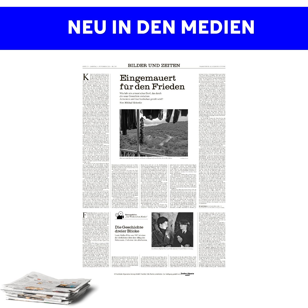 🌍 Spannungen an der armenisch-aserbaidschanischen Grenze – die Lage bleibt kritisch. Die Bevölkerung fürchtet eine Eskalation, internationale Beobachter*innen versuchen, Sicherheit zu schaffen.  Mehr dazu von Mikhail Ilchenko #GWZO in der <a href="/faznet/">Frankfurter Allgemeine</a>: mcusercontent.com/8dd8557df3fc6f…