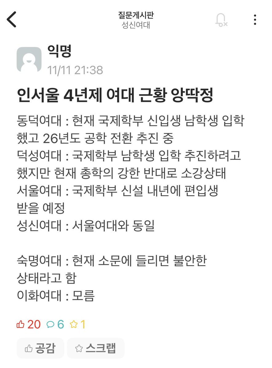 Queenarchive2's tweet photo. 인서울 4년제 여대 근황 앙딱정 https://t.co/sxCIH0s7DU