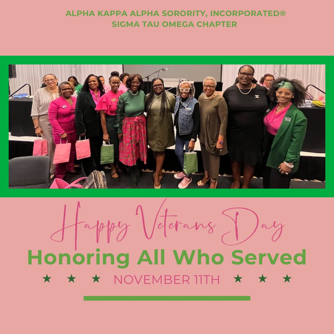 Happy Veterans Day 💕💚

During our Nov chapter meeting we were able to honor our Chapter Sisters who have served our country. 

Thank you to all our sisters who have served in the military, as well as to every veteran who has dedicated themselves to protecting our freedoms.