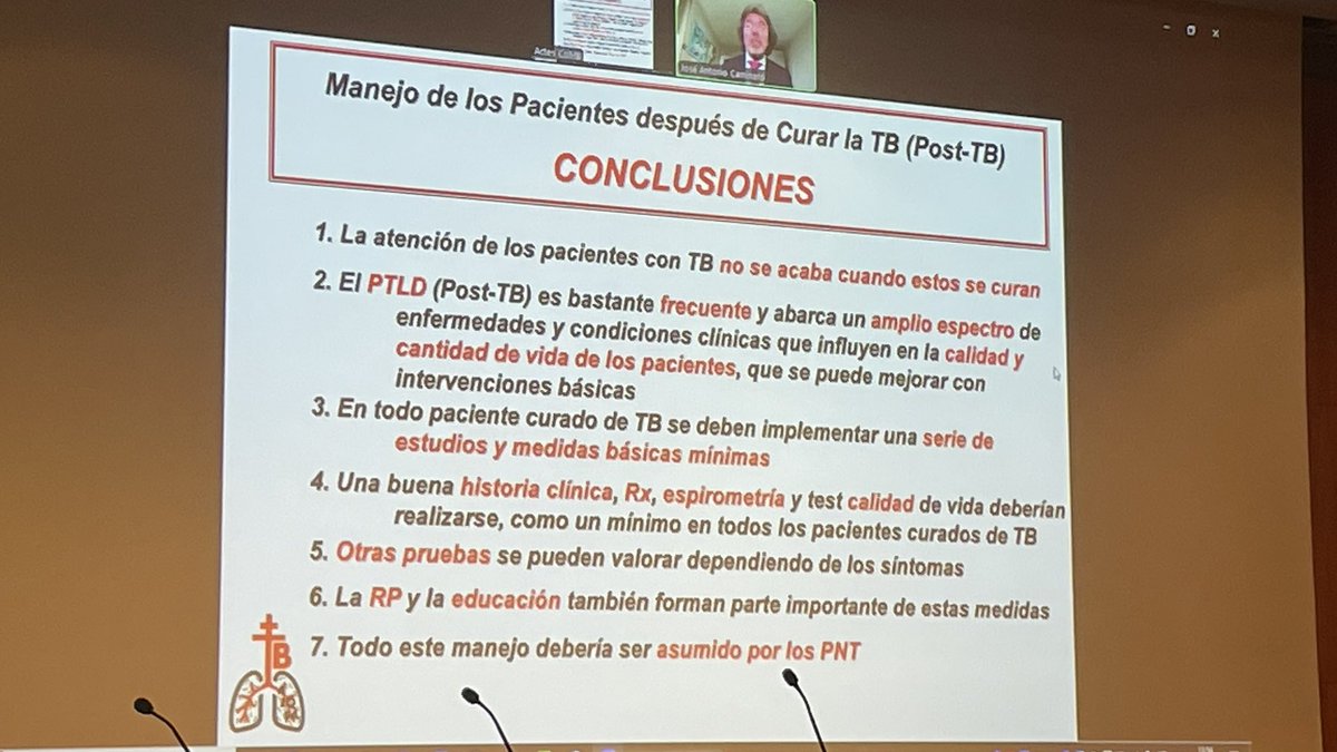 José Antonio Caminero <a href="/TheUnion_TBLH/">The Union</a> informa sobre el manejo de la enfermedad post TB. #TB24