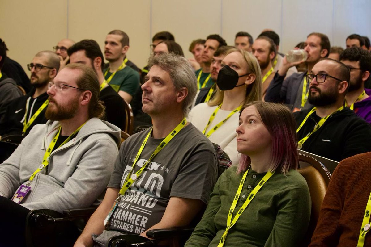 rustlab_conf's tweet image. An inspired @StefanBaumgartner captivating the attentive #RustLab2024 audience! 🙌
Powerful insights being shared in this "Unsafe for Work" session - can't wait to see what everyone takes away.
#RustLang @ddprrt