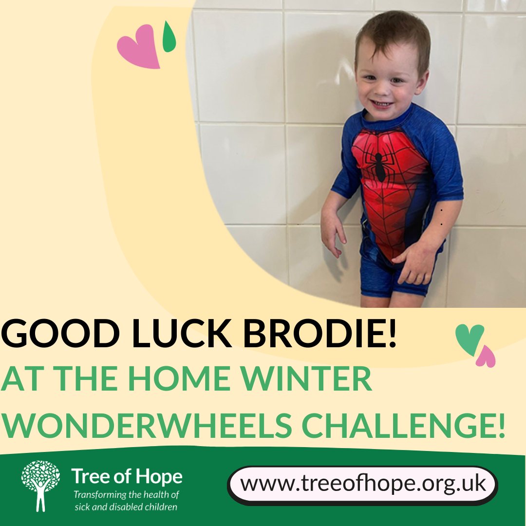 This year, we have three families representing #TreeofHope who are taking part in the At Home Winter Wonderwheels fundraiser for their #campaigns!

We’d like to wish Brodie all the very best of luck with his challenge this month! 

i.mtrbio.com/zdvfbroaix