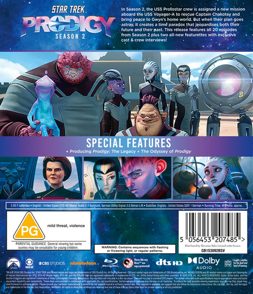 🚨OUT TODAY🇬🇧

Season 2 of #StarTrekProdigy is now available on Blu-ray in the UK! The boxset includes 2 all-new featurettes 'Producing Prodigy: The Legacy' &amp; 'The Odyssey of Prodigy'.

🚀LINK: geni.us/I2hGc
#StarTrek