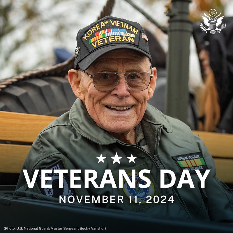 On November 11, we honor the sacrifices of generations of American veterans who have served our country with bravery and dedication. To all our veterans—thank you for your service and your unwavering commitment to protecting our freedoms! #VeteransDay 🇺🇸