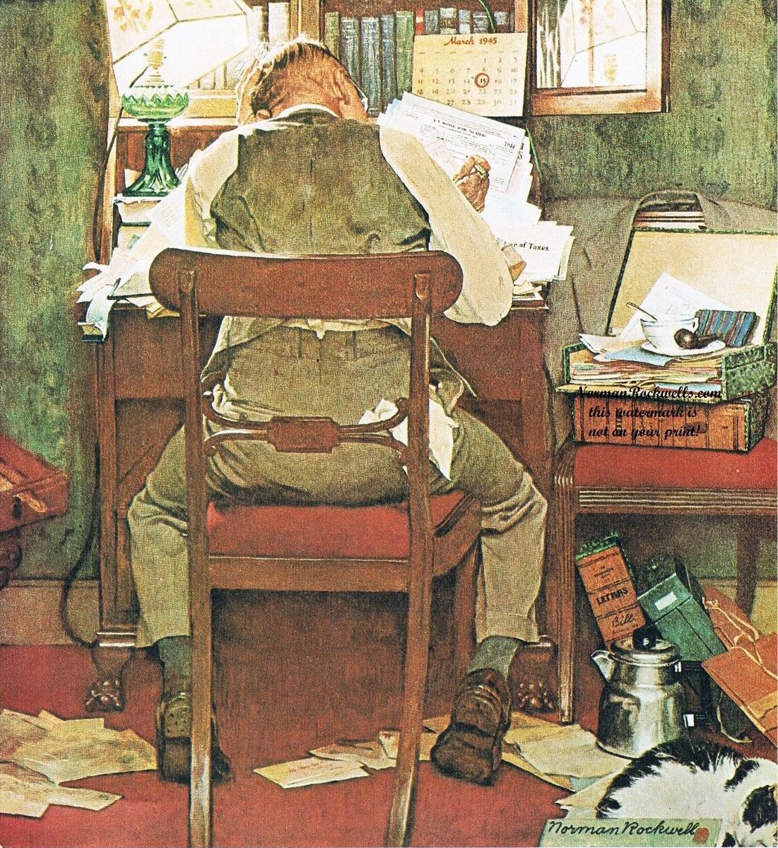 ノーマン・ロックウェル （Norman Rockwell、1894-1978） 『確定申告