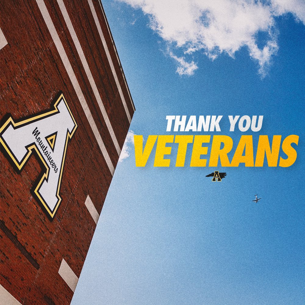 appstatesports's tweet image. Today, we honor all those who are currently serving or have served for our country. Happy Veterans Day! 

#GoApp