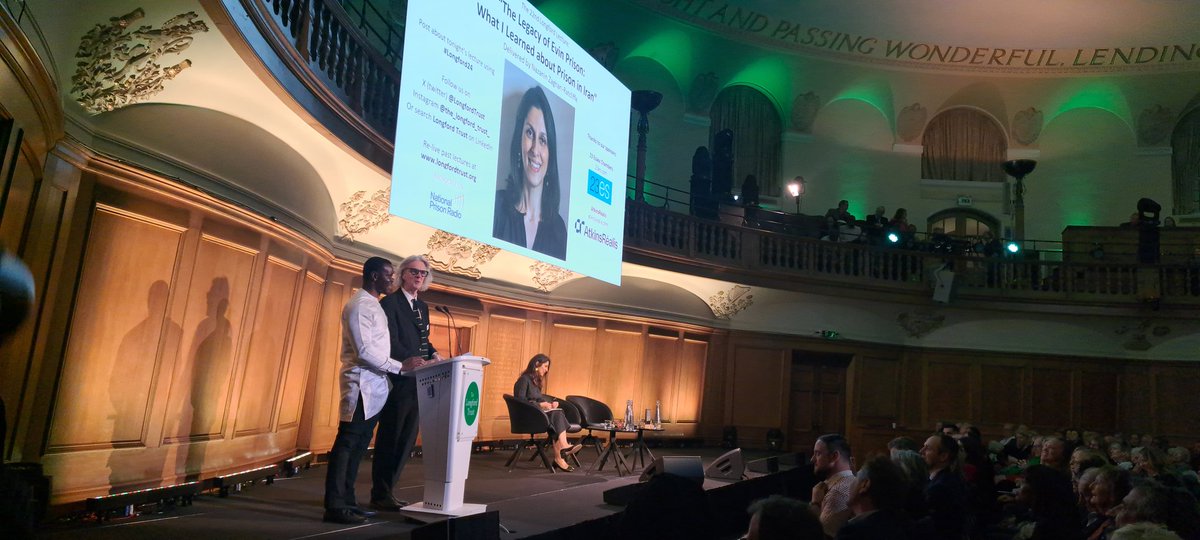 LongfordTrust's tweet photo. And we're off welcome to The Longford Lecture with Peter Stanford and Nazanin Zaghari-Ratcliffe keynote speaker about to take to the stage to kickstart her speech
longfordlecture2024 #prison #secondchance #freenazanin #prisonreform #prison @npr https://t.co/DAwiuktWq7
