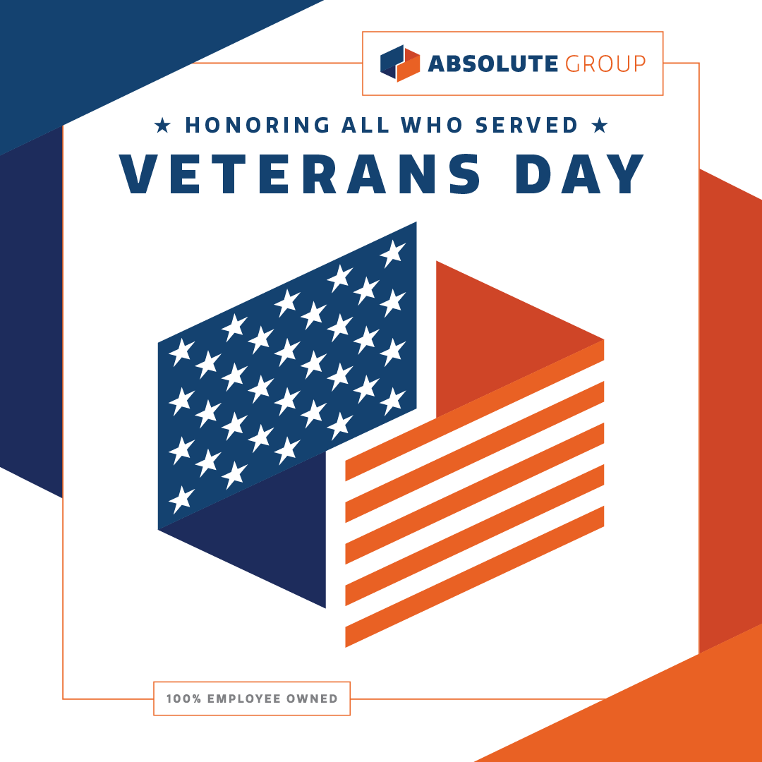 This Veterans Day, Absolute Group proudly honors the brave men and women who have served our country. We’re especially grateful for our veteran employees, whose dedication and resilience strengthen our team every day.

Thank you for your service!