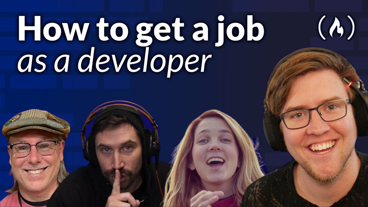 freeCodeCamp's tweet photo. If you're learning how to code, getting a developer job may be one of your main goals.

But the process can be intimidating. How do you prepare? What projects should you showcase? What about networking?

In this course, @wagslane covers all this and more.

https://t.co/m1M8mqtvyd https://t.co/wOZQ5l3LwI