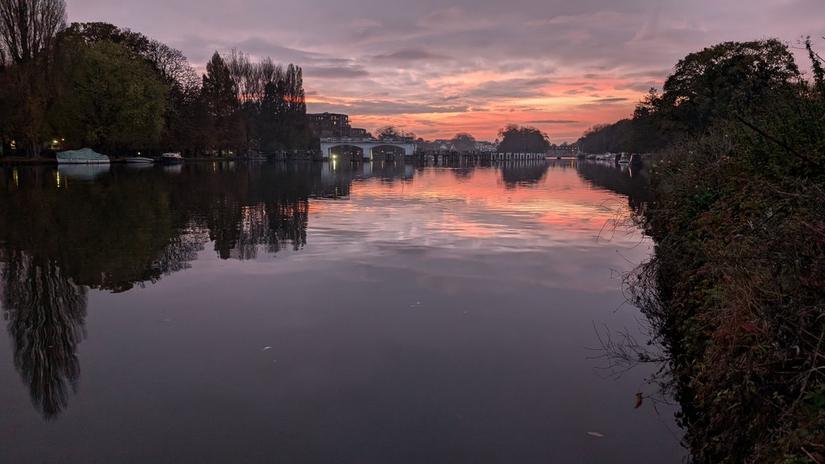 Sunset riverside walk #HappyPlace!