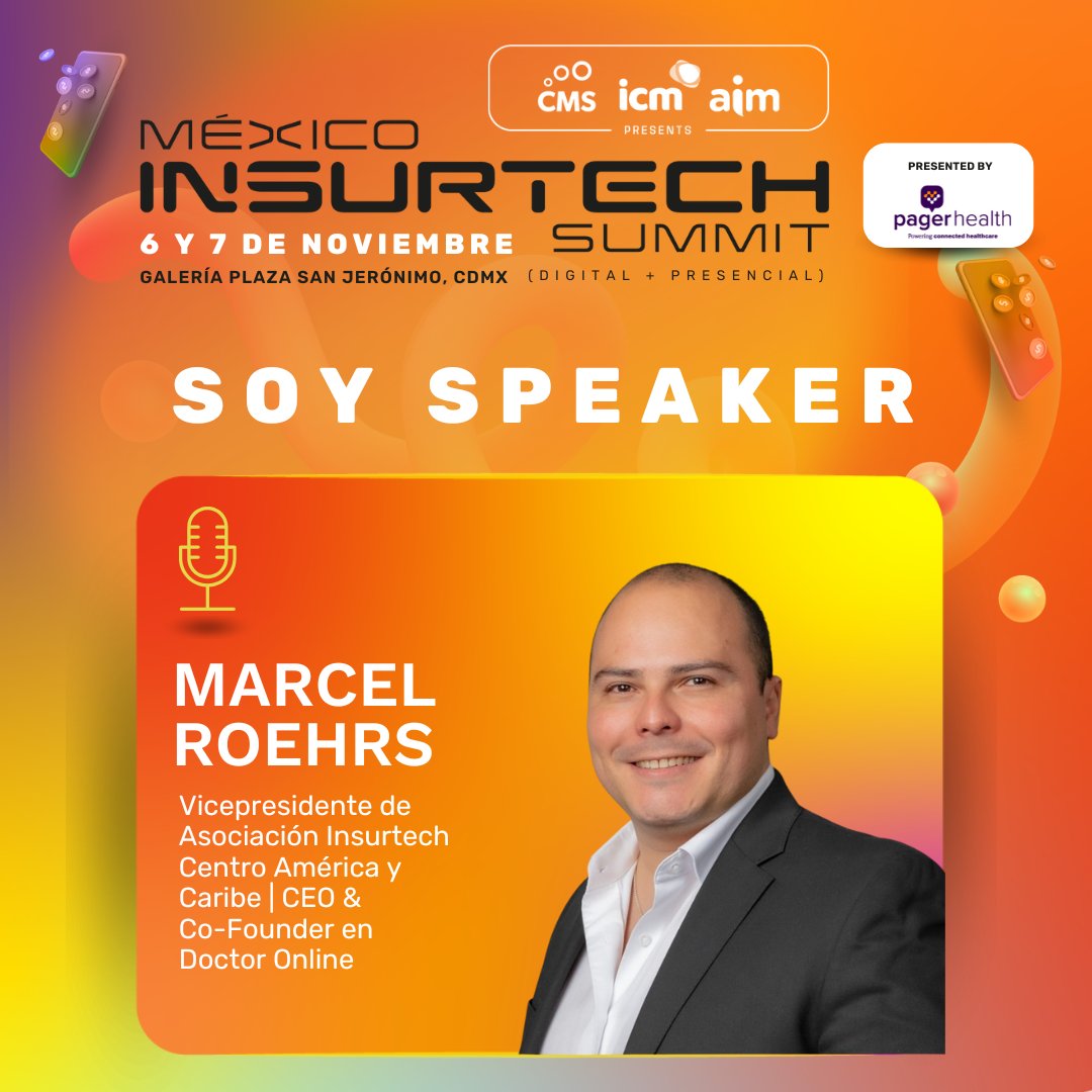 marcelroehrs's tweet photo. Estoy muy agradecido por la oportunidad de haber participado como panelista en el "Mexico Insurtech Summit" y a Asociación InsurTech México, por haber podido compartir este espacio con personas tan interesantes. Fue un verdadero placer conversar sobre las oportunidades en México y Latinoamérica. 

#DoctorOnline #Insuretech #Panelista