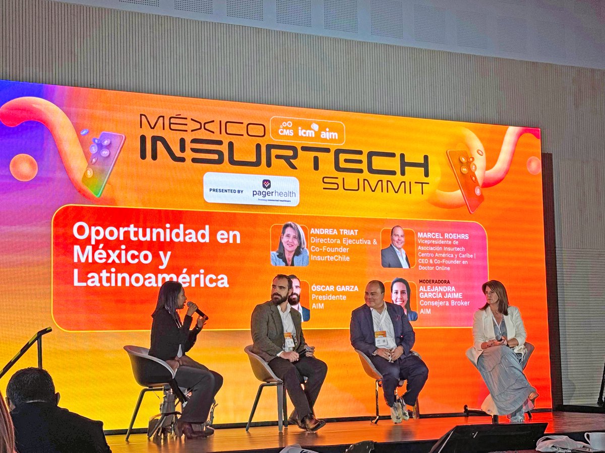 marcelroehrs's tweet photo. Estoy muy agradecido por la oportunidad de haber participado como panelista en el "Mexico Insurtech Summit" y a Asociación InsurTech México, por haber podido compartir este espacio con personas tan interesantes. Fue un verdadero placer conversar sobre las oportunidades en México y Latinoamérica. 

#DoctorOnline #Insuretech #Panelista
