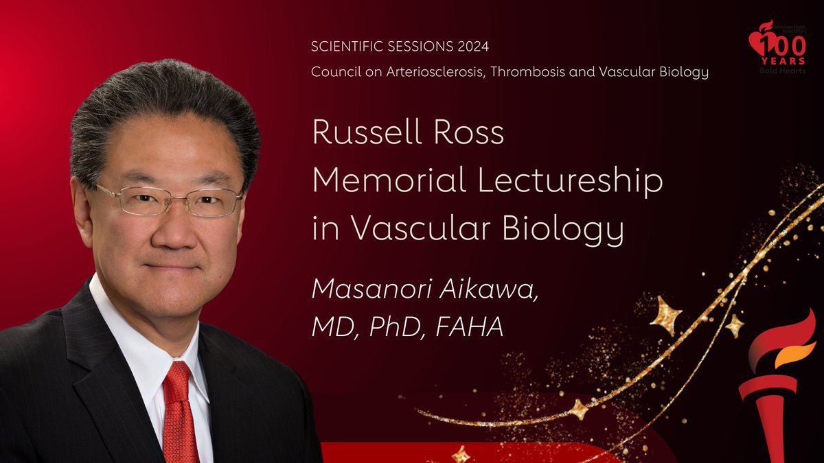 Get ready - #AHA24 is only days away 🥳 Have you finalized your plans yet? 

Don’t forget to download the mobile app &amp; save all your must-see sessions, such as the ATVB Russell Ross Lecture, w our beloved invited lecturer Dr. Masanori Aikawa (11/17 9:45AM S105ABC)

See you there!