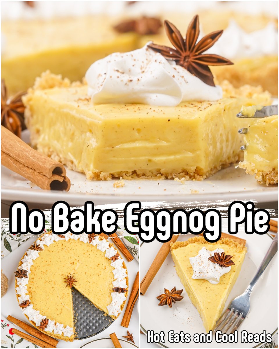 Serving my No Bake Eggnog Pie for the holidays is a delightful way to celebrate the season with minimal effort. This pie is smooth, creamy and so delicious with a crunchy graham cracker crust! 🤎🤍🤎 View and print recipe: bit.ly/4hLYXjw