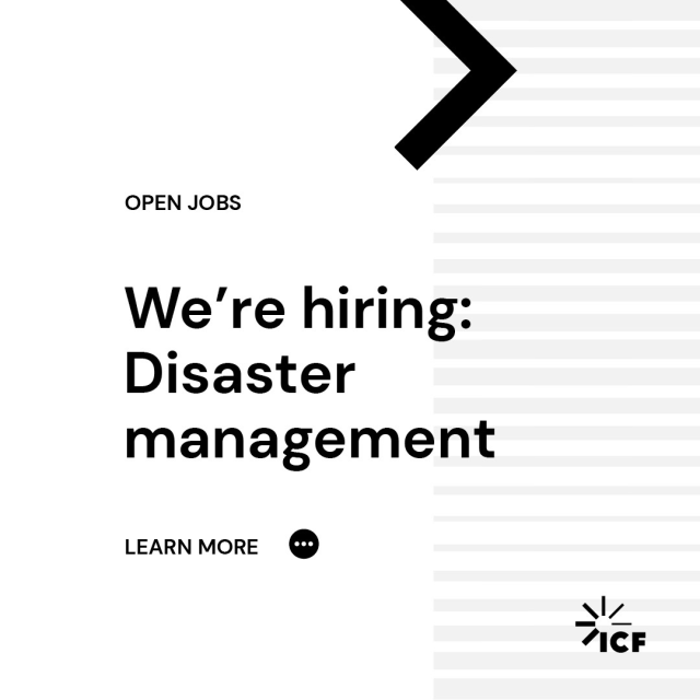 FredrickChoi's tweet photo. Multiple disaster management openings available—on-call, part-time, and full-time roles. Explore both remote positions and location-based opportunities in Puerto Rico, the Southeast, the West Coast, and more. Apply today. @ICF https://t.co/wU5hQP3aiS https://t.co/0RzzvOmIpc