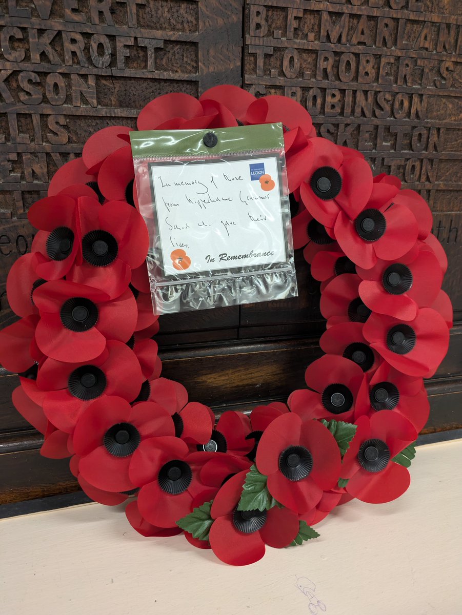 A special assembly was held today for our Senior pupils to mark Armistice Day.

Our Year 11 Leadership Team recited poetry and read the names of Hipperholme Grammar teachers and pupils who fell in WW1 and WW2. Readings and prayers were also given by Mr James and Canon Allison.