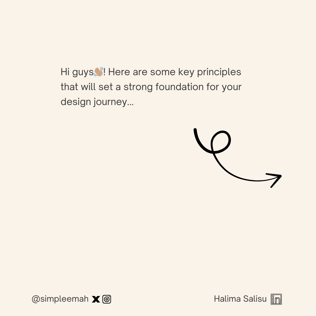 Simpleemah's tweet image. Remember, practice makes perfect. Keep experimenting and refining your style!
Don't forget to live a like, comment, and a follow for more design beginner tips.
.
.
.
#UIUXBasics #BeginnerDesigners #DesignPrinciples #WhitespaceMatters #DesignTips #UserExperience