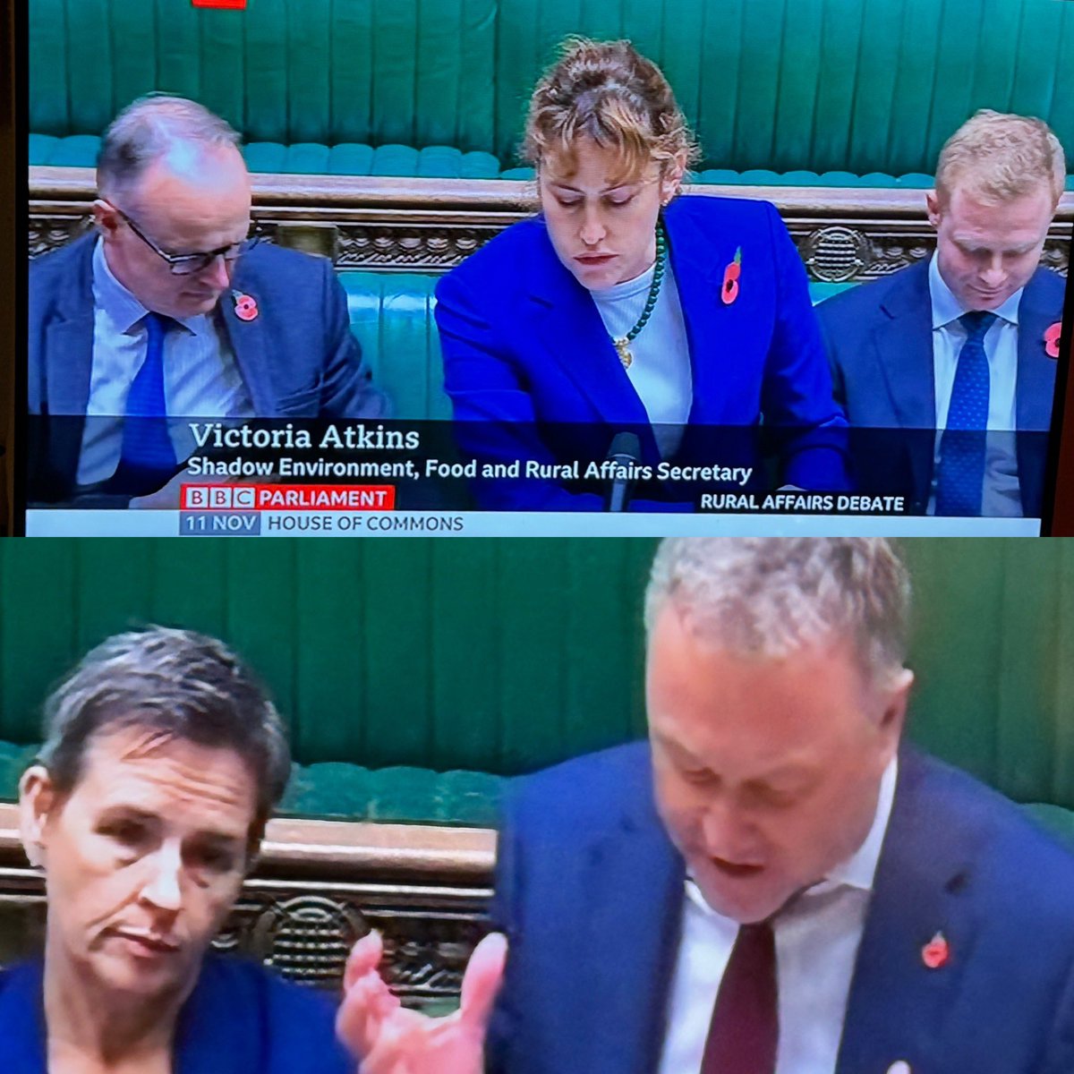 So, top photo, somebody who is trying to fight for farmers.
And, bottom, a SoS (and other)who simply doesn’t understand Ag or the Countryside? #deathtax #shameonlabour
