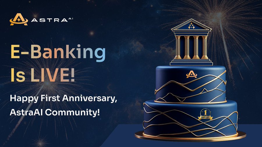 dollysznn's tweet photo. What better way to celebrate an anniversary than this?

Yesterday the e-banking app went live for simple and easy crypto-to-fiat transactions: https://t.co/ssNWqJXJDq

Today Astra Bank just went live for registrations 

It is now sure $ASTRA is about to pull easy multiple x’s

I’m eager to see where this journey takes the team! 🚀