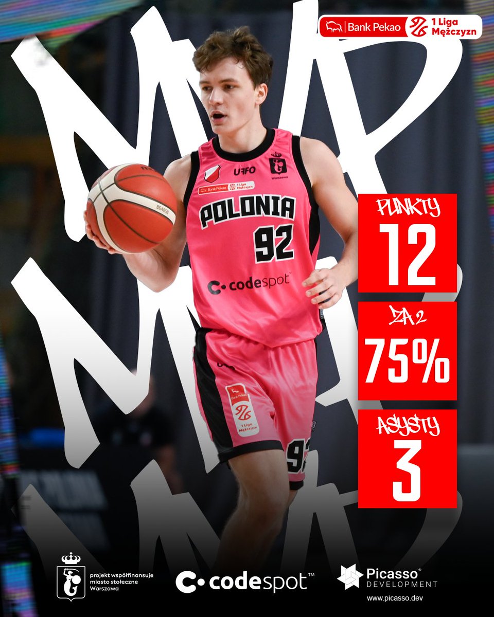 kkspolonia's tweet photo. Dziękujemy wszystkim za oddany głos!
MVP sobotniego meczu zostaje Filip Poradzki! 👏

#KKSPolonia #mstWarszawa, #miastoWarszawa, @warszawa @trzaskowski_ @RaknRoll_PL 
Partnerem technicznym klubu jest firma Uffo https://t.co/lvpSL3mJkH