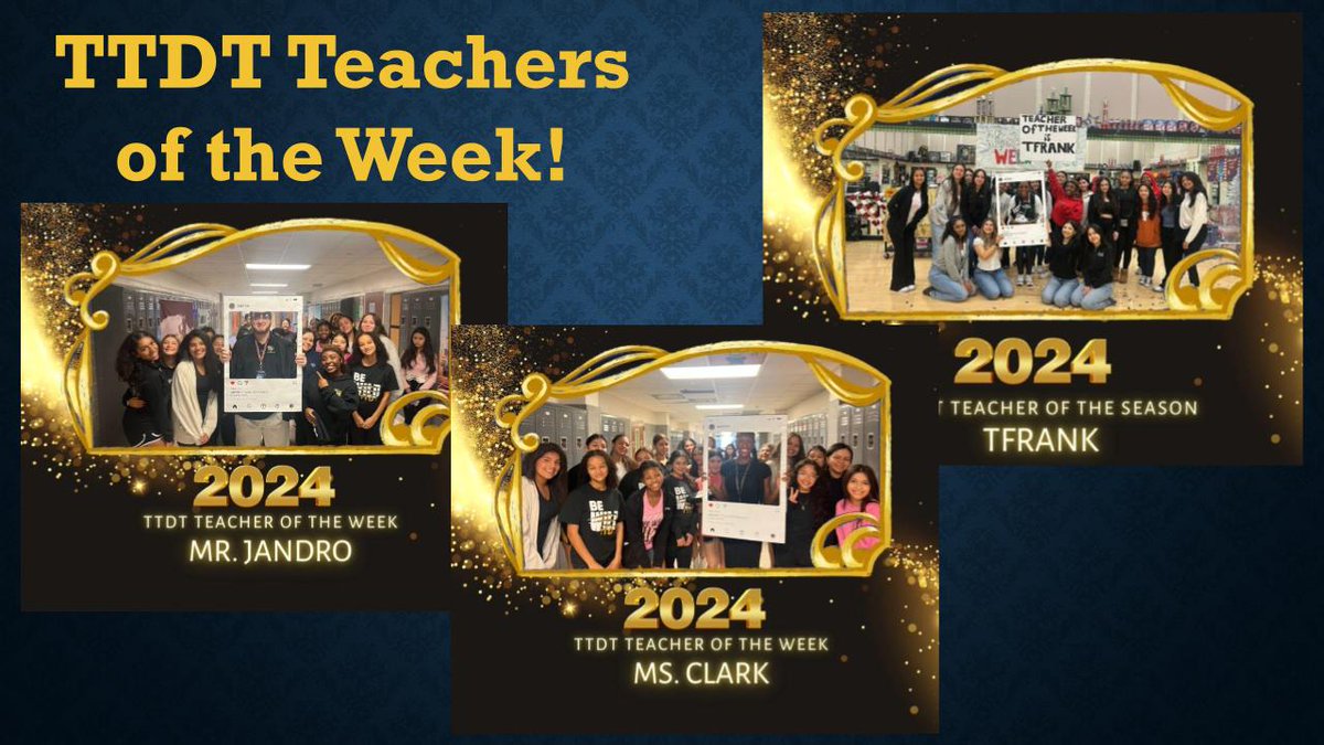 Tiger_Library's tweet photo. Congratulations to our TTDT Teachers of the Week! #MsClark #MrJandro #MsFrank @IrvingHigh #Read2RiseUp @IrvingLibraries #IgniteIISD https://t.co/MUctH0bjw2