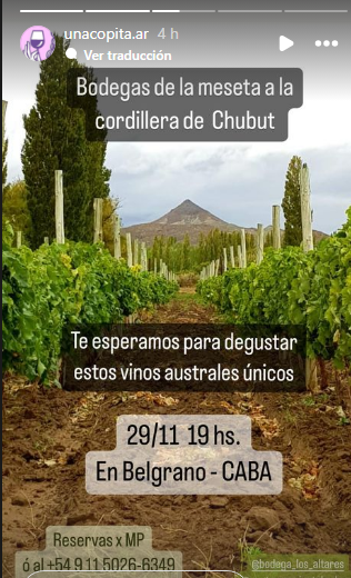 Juli1805A's tweet photo. 29/11 Degustación de vinos de Chubut
IG @unacopita.ar https://t.co/Or5ndklihb