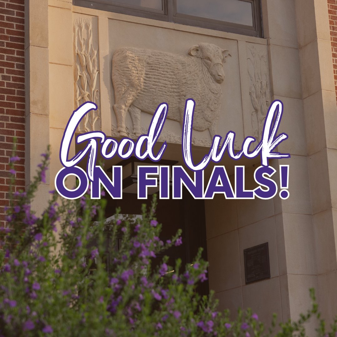 Good luck on final exams Texans!📝📚