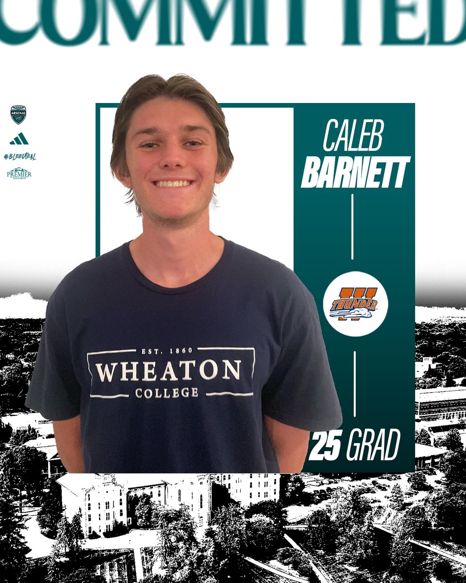 Congratulations to Caleb Barnett who plays on our u19/06-07 <a href="/ECNLboys/">ECNL Boys</a> teams on his commitment to <a href="/WheatonCollege/">Wheaton College</a> <a href="/Wheaton_Thunder/">Wheaton Thunder</a>!

#pathway2college
#bleedTEAL