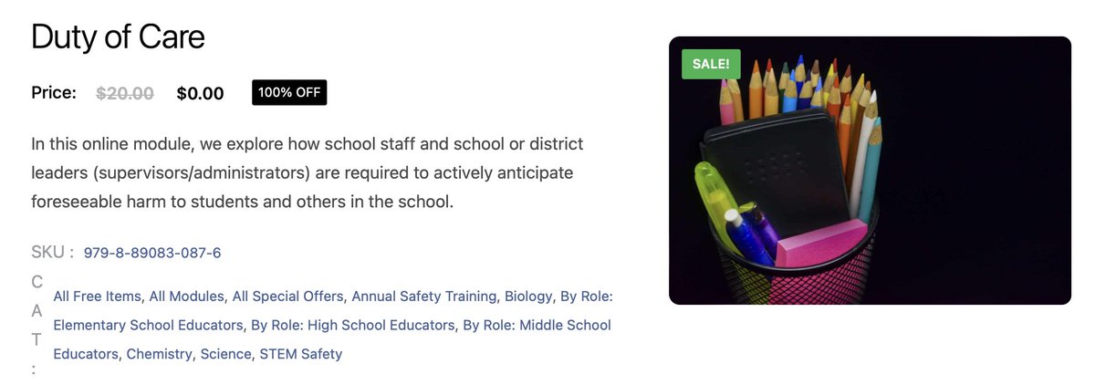 saferscience's tweet photo. In this #free online module on DUTY of CARE, we will explore how school staff and school or district leaders are required to actively anticipate foreseeable harm to students and others in the school. #Safety #K12 #education #students #teachers #SupChat
https://t.co/I48Y6q4L7h https://t.co/0fJ15UBJYU
