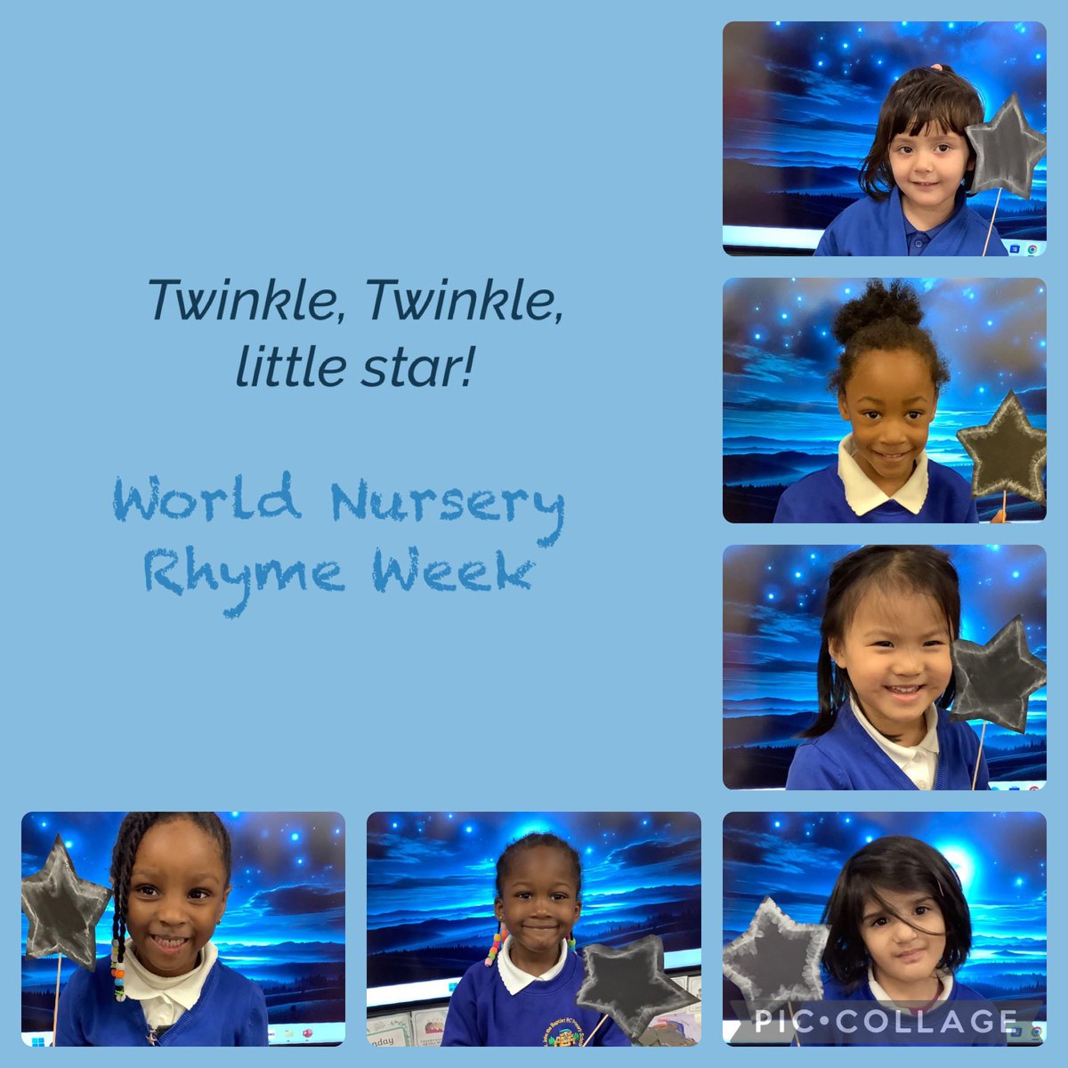 StJohnsRCRochEY's tweet photo. Today was about all things starry! We started World Nursery Rhyme Week with "Twinkle, Twinkle, little star!" The children enjoyed engaging with all the different activities in provision @worldrhymeweek #onefamilyinChrist #WorldNurseryRhymeWeek #star #earlyliteracy #phase1phonics https://t.co/Et8kVEJEi7