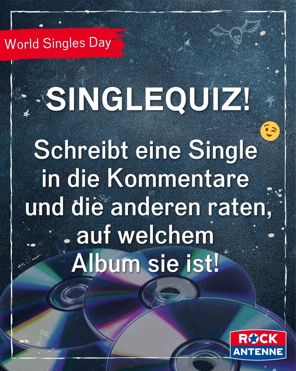 🤘 Heute ist World Singles Day! Lasst uns die einsamen Rocksongs dieser Welt vereinen und gemeinsam auf Albumsuche gehen... 🤘😉

#rockantenne #rockcommunity #hierrocktdeutschland