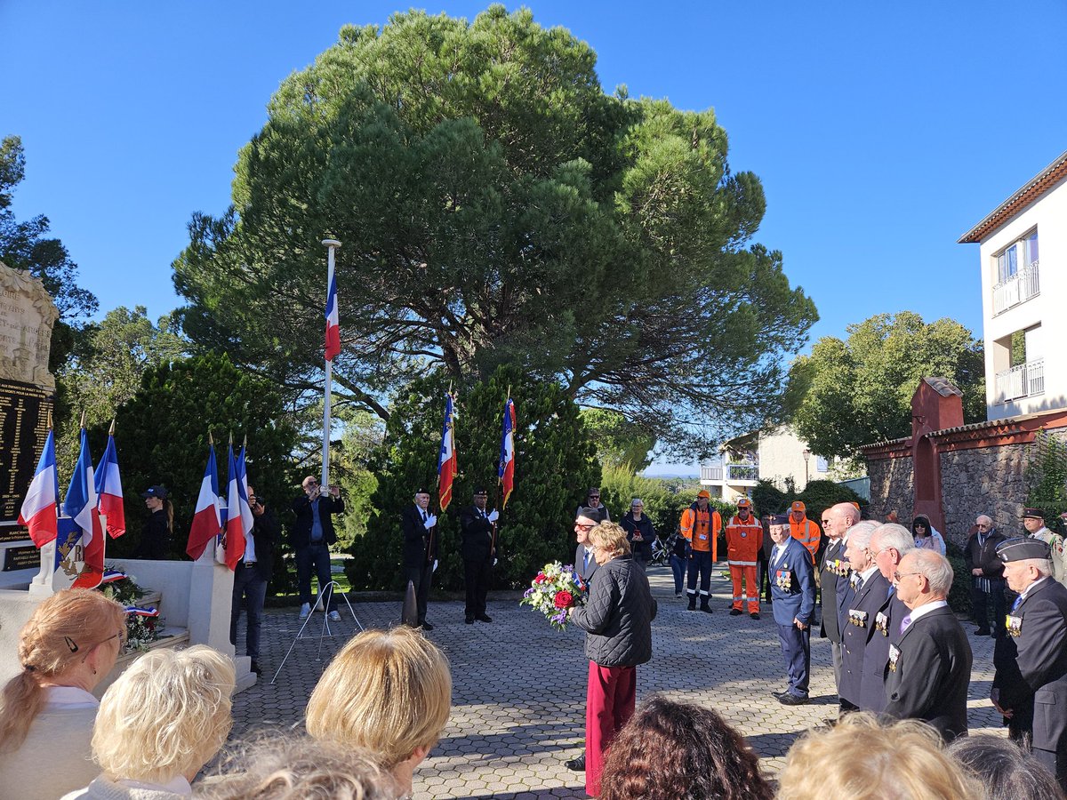 rnpuget's tweet photo. Commémorations du 11 novembre.  🇨🇵
Comme toujours, nous étions présents par respect pour nos anciens qui se sont battus pour notre liberté.  💐 https://t.co/QVCaLuJZTz