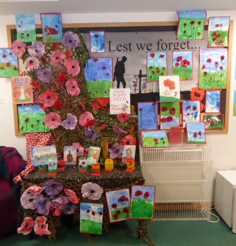 Our whole school collaborative display on Remembrance and Armistice Day.   This showcases the work of every class. <a href="/PoppyLegion/">Royal British Legion</a>