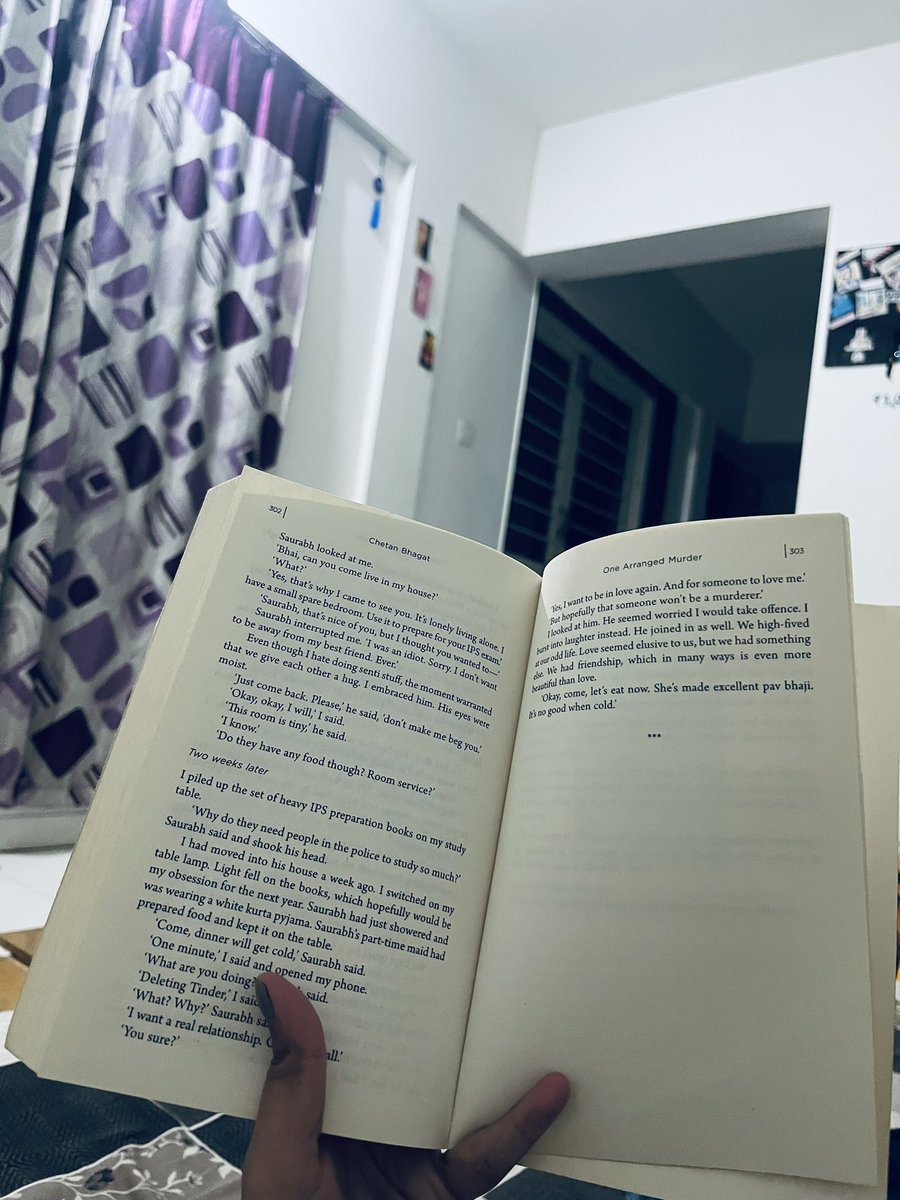 divyankamesh's tweet image. One Arranged Murder kept me awake, wondering who the murderer was. The entire book was entertaining, with two best friends, one of whom put friendship above love. I enjoyed the read—started on 9/11/24 and finished on 11/11/24. Great story, Chetan Bhagat!
