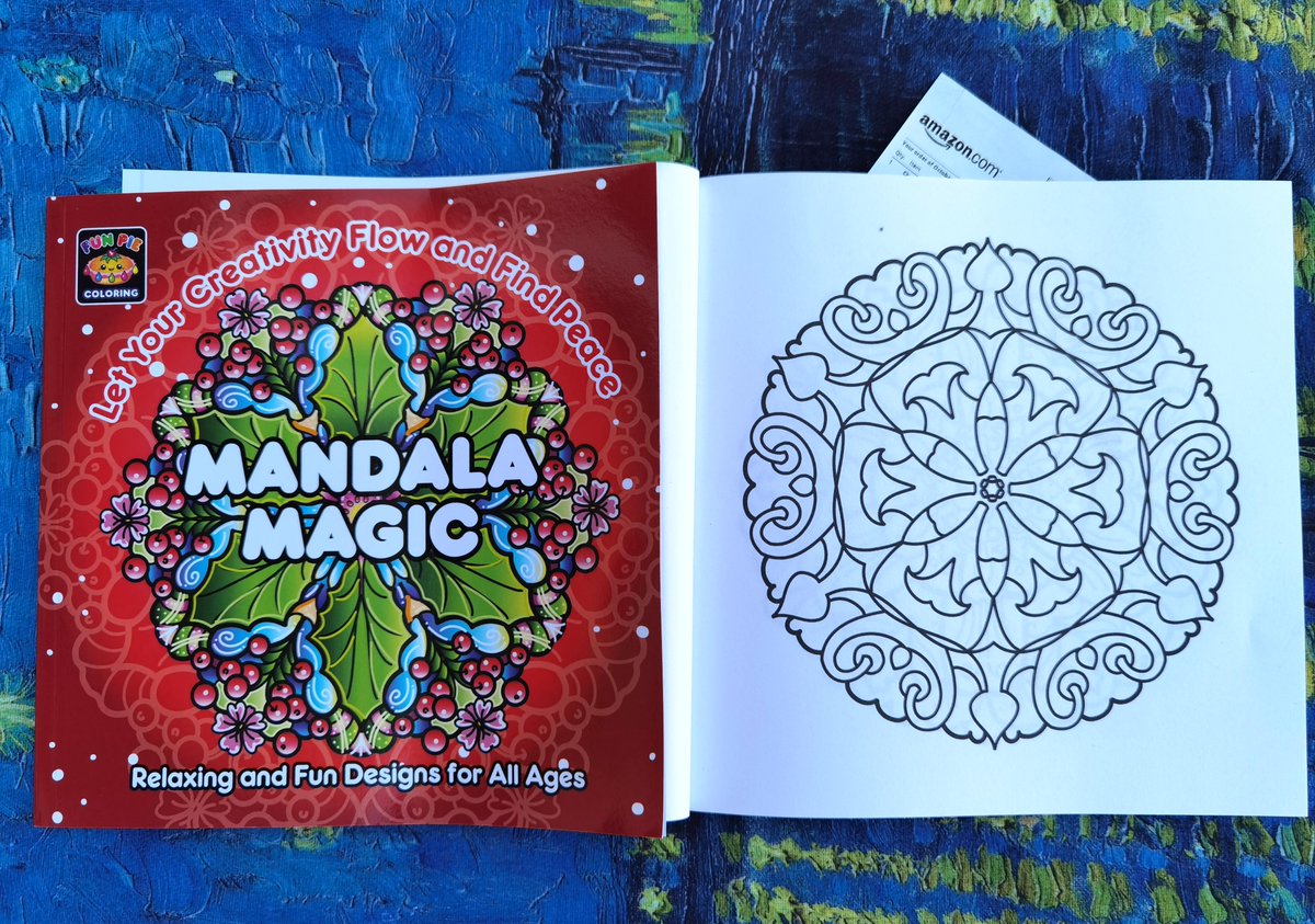 sofiartmedia's tweet image. "Mandala Magic Coloring Book"! It’s now available on Amazon in the "Fun Pie" store. Perfect for all ages—let your creativity flow! Check it: amzn.to/4eFbZ0c
#funpiedesigns #MandalaMagic #ColoringBook #Art #FunPie #Amazon #CreativeOutlet  #ArtTherapy #ColoringForAdults