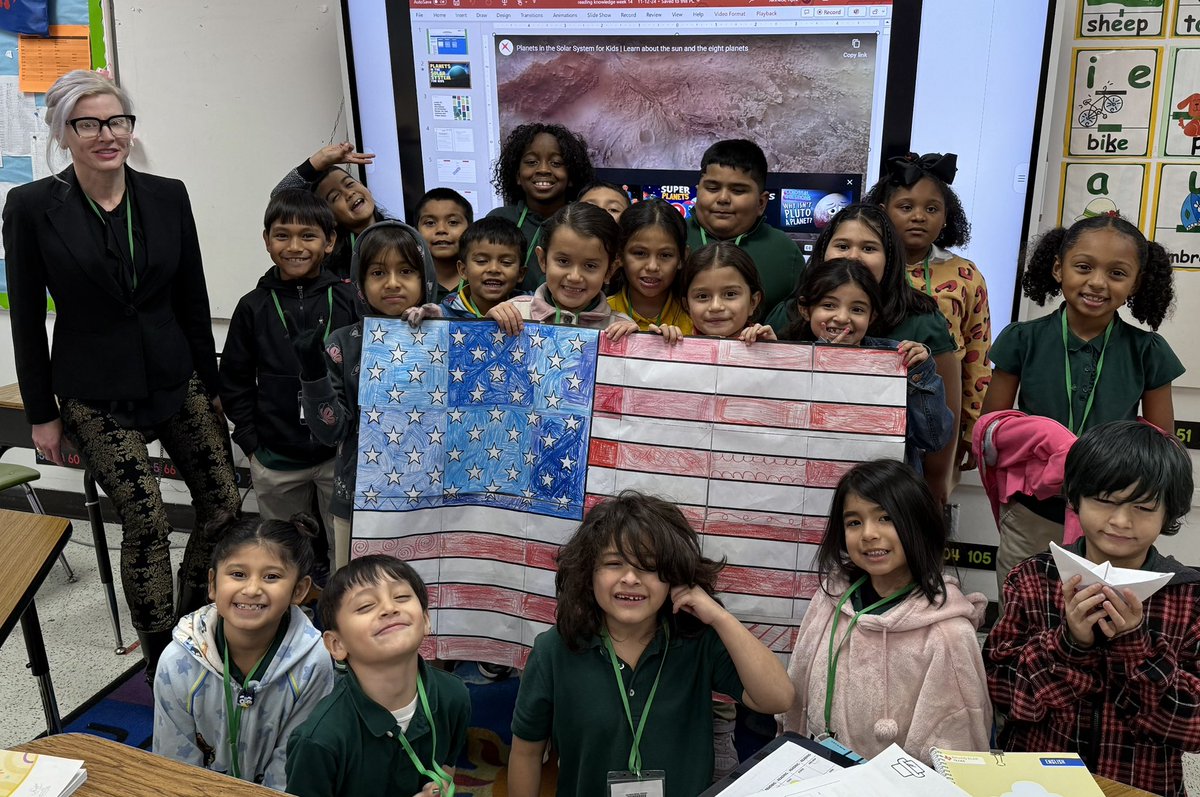 Happy Veterans Day to our very own Ms. Janneck. Thank you for your service to our country and to our students! <a href="/ElementaryHogg/">Hogg New Tech</a> <a href="/DISD_Libraries/">Dallas ISD Libraries</a> #HappyVeteransDay2024