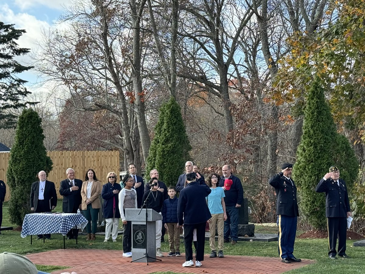 Fantastic job by our chorus singing The National Anthem at today’s Veterans Day Ceremony under the direction of US Army Veteran Mr Al Deston thank you for your service