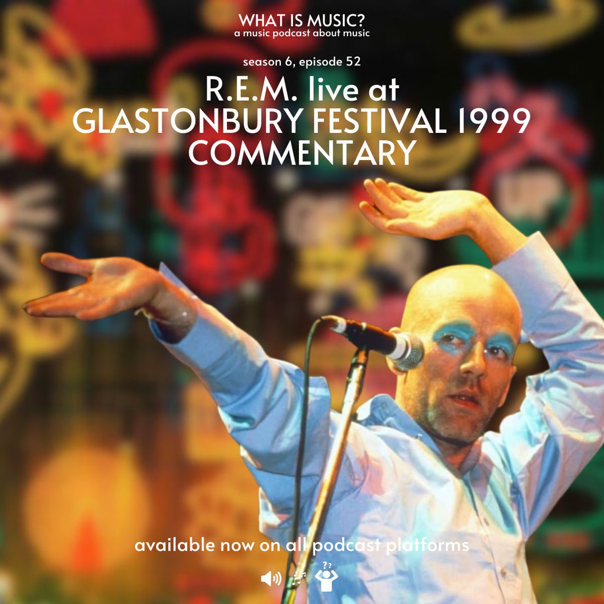 Today, on our R.E.M. podcast, we discuss their 1999 World Tour and the band's first headline performance at the legendary Glastonbury Festival. Listen now wherever you get your podcasts! #remband