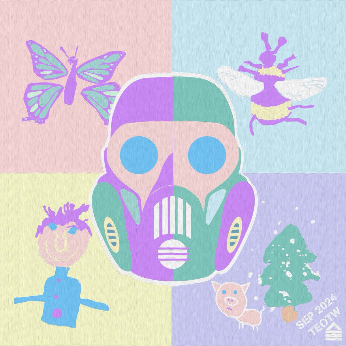 Pixelfrogart's tweet photo. A bright world through the eyes of a child. I wish peace, love and goodness to all of us. https://t.co/ZPoFzzkfwT