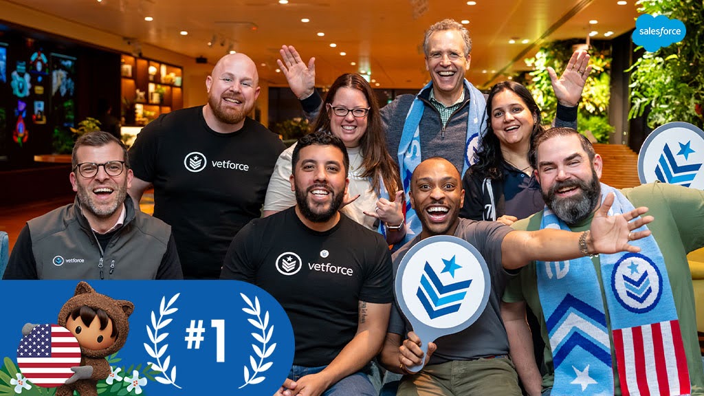 This Veteran's Day, we're proud to announce that Forbes has named us the #1 Best Workplace for Veterans in 2024! Today and every day, Salesforce honors the service and sacrifice of all who have served. 

A huge thank you to our Vetforce community and our leadership for making