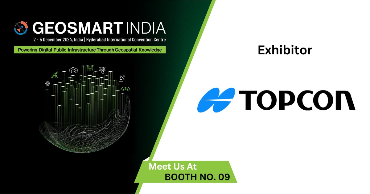 #GeoSmart India | We are thrilled to welcome Topcon Sokkia India Private Limited Pvt Ltd (TSI) to GeoSmart India 2024 as an exhibitor!   
Join us at Booth No. 09 to experience TSI’s cutting-edge solutions for the Geo-positioning, Construction, and Agriculture industries.