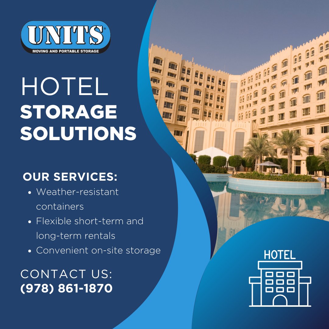 UnitsNEMass's tweet photo. Whether you need short-term or long-term solutions, we offer convenient on-site storage to protect your supplies. Learn more: https://t.co/AF6vzMq46q

#UNITS #UNITSStorage #portablestorage #hotelstorage #storagefacility #climatecontrol #declutter #NortheastMassachusetts https://t.co/olk58XsAbU