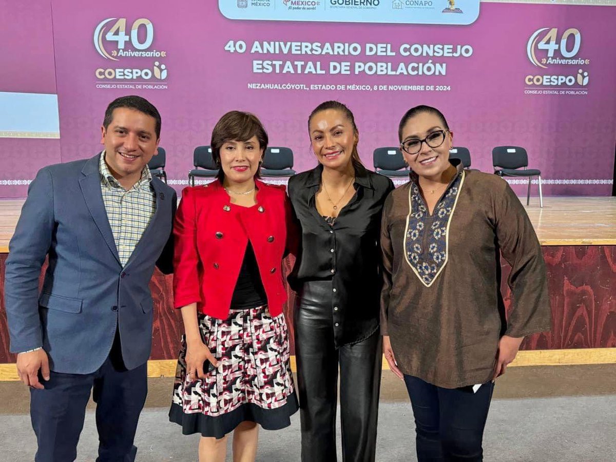 Un honor asistir a la ceremonia conmemorativa del 40 Aniversario de la conformación del <a href="/COESPO_Edomex/">COESPO del Estado de México</a>, organismo fundamental para el desarrollo económico y social en nuestro Estado. 

Gracias estimada Lic. Lorena Ruiz por la invitación.