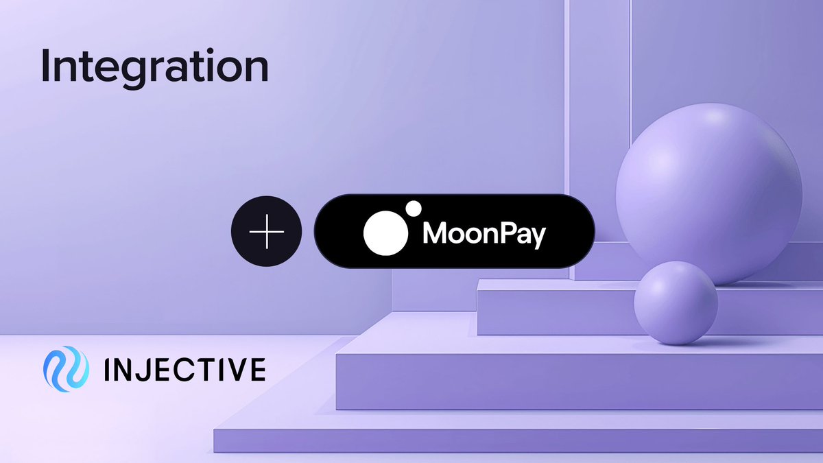 injective's tweet photo. 1/ To the moon with @moonpay 🌙

Now anyone can onboard to Injective via MoonPay’s fiat on-ramp.

MoonPay supports native $INJ on Injective with more supported assets to come.

Find out more how MoonPay has facilitated over $6B in crypto delivered to users. 👇 https://t.co/b3kRBWulxM