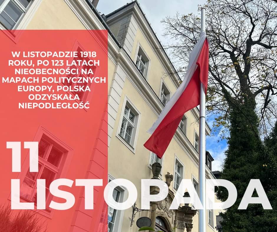 Narodowe Święto Niepodległości 
🇵🇱️🇵🇱️🇵🇱️🇵🇱️🇵🇱️🇵🇱️🇵🇱️🇵🇱️🇵🇱️🇵🇱️🇵🇱️  
W listopadzie 1918 roku, po 123 latach nieobecności na mapach politycznych Europy, Polska odzyskała niepodległość.
#Niepodległa