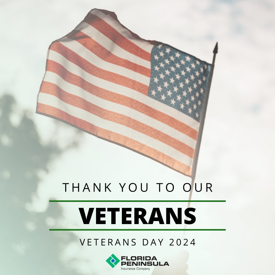 FLPenInsCo's tweet image. We extend our deepest gratitude to the brave men and women who have served our country. 💙 Learn more about us at Florida Peninsula: floridapeninsula.com/why-us?utm_sou…

#VeteransDay #ThankYou #FloridaPeninsula